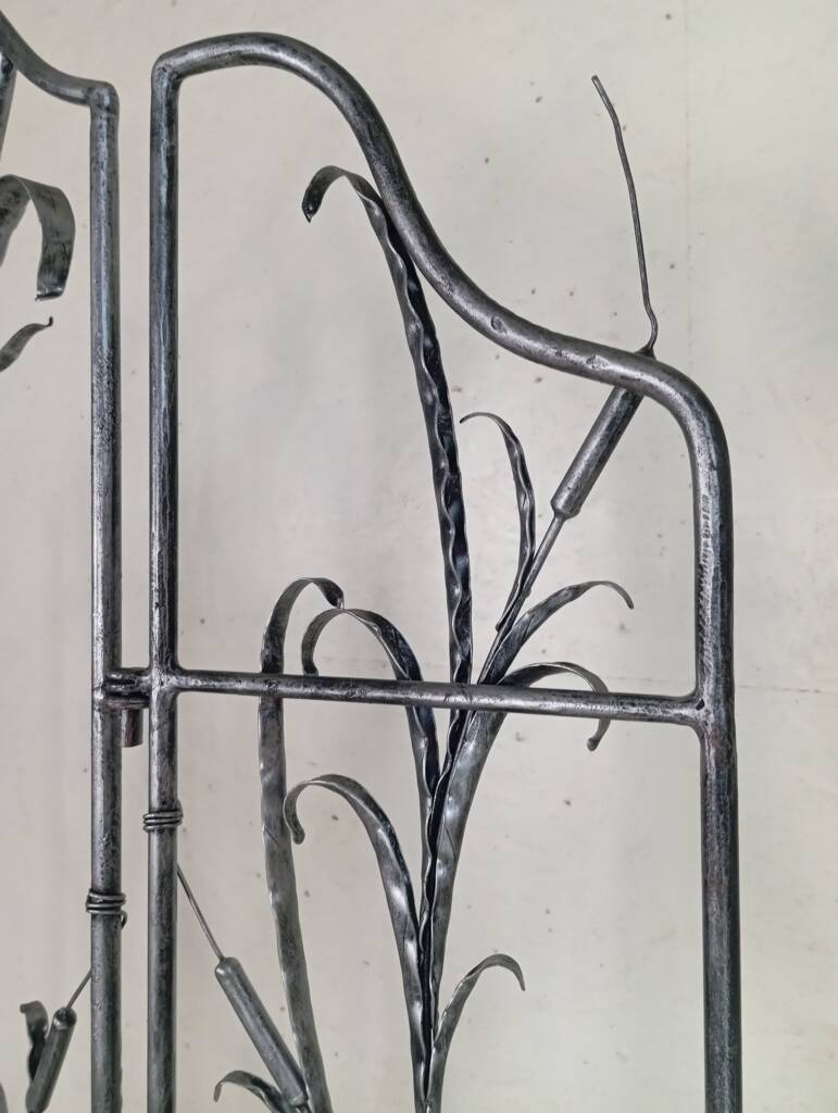 Artistic wrought iron screen