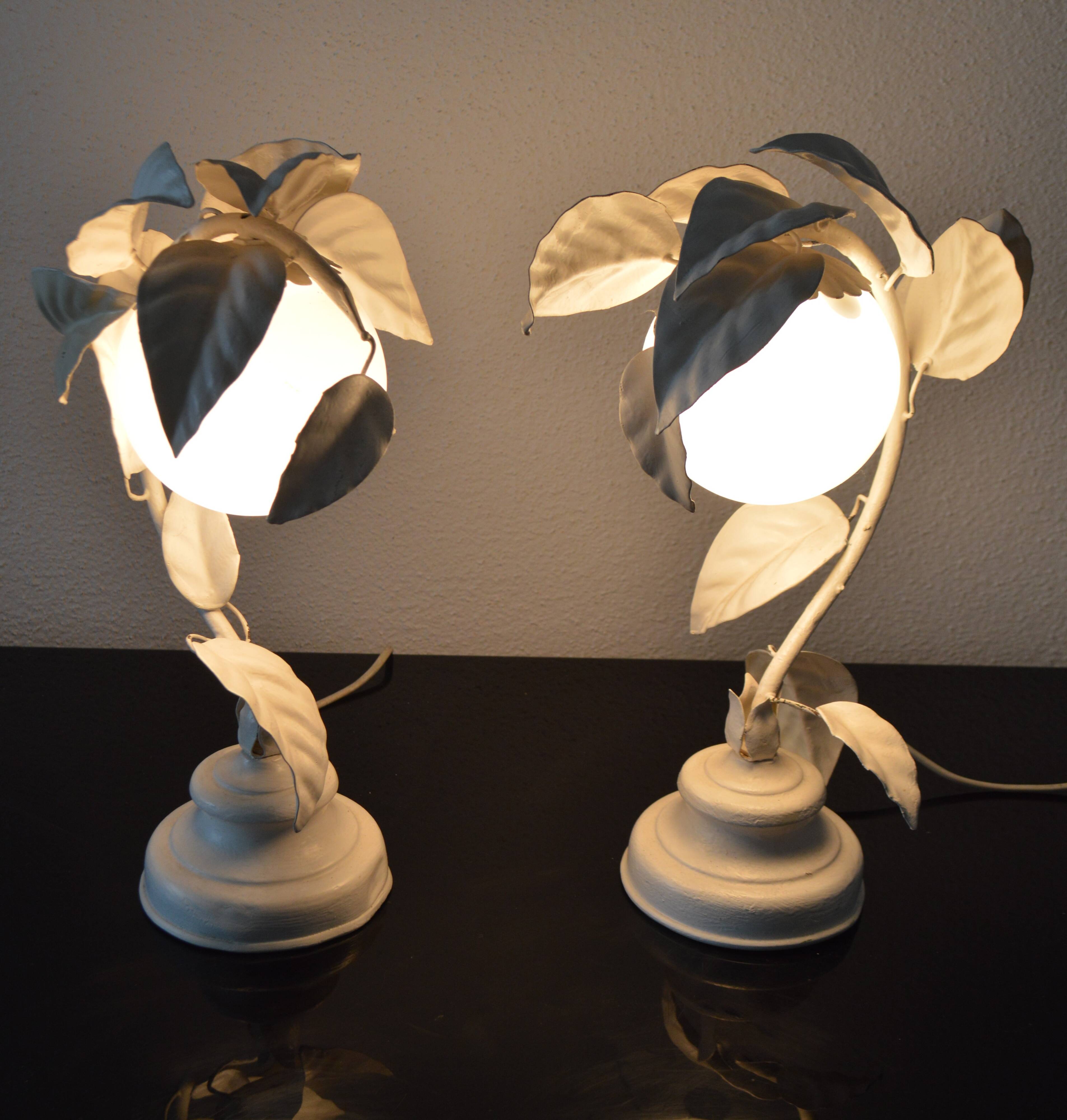 Vintage lampes des années 70 design florale