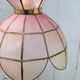 Suspension en laiton et nacre rose