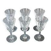 6 crystal stem glasses Cerdagne service Saint Louis vintage