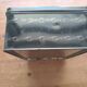 Vintage black art deco metal box with fish decoration