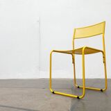 Italian perforated metal chair from the mid-century space age, 1960s.