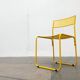 Chaise métallique perforée italienne de l'âge spatial du milieu du siècle, années 1960
