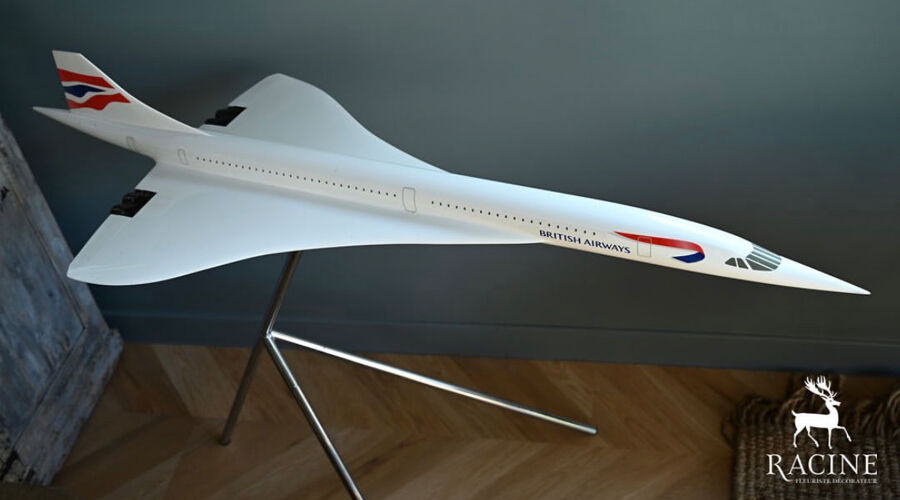 Maquette Concorde en bois