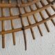 Vintage 1960s sunburst rattan ortf style spiral eye mirror - 90 x 67 cm