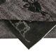 Handmade hi-low pile oriental 1980s 153 cm x 261 cm black rug