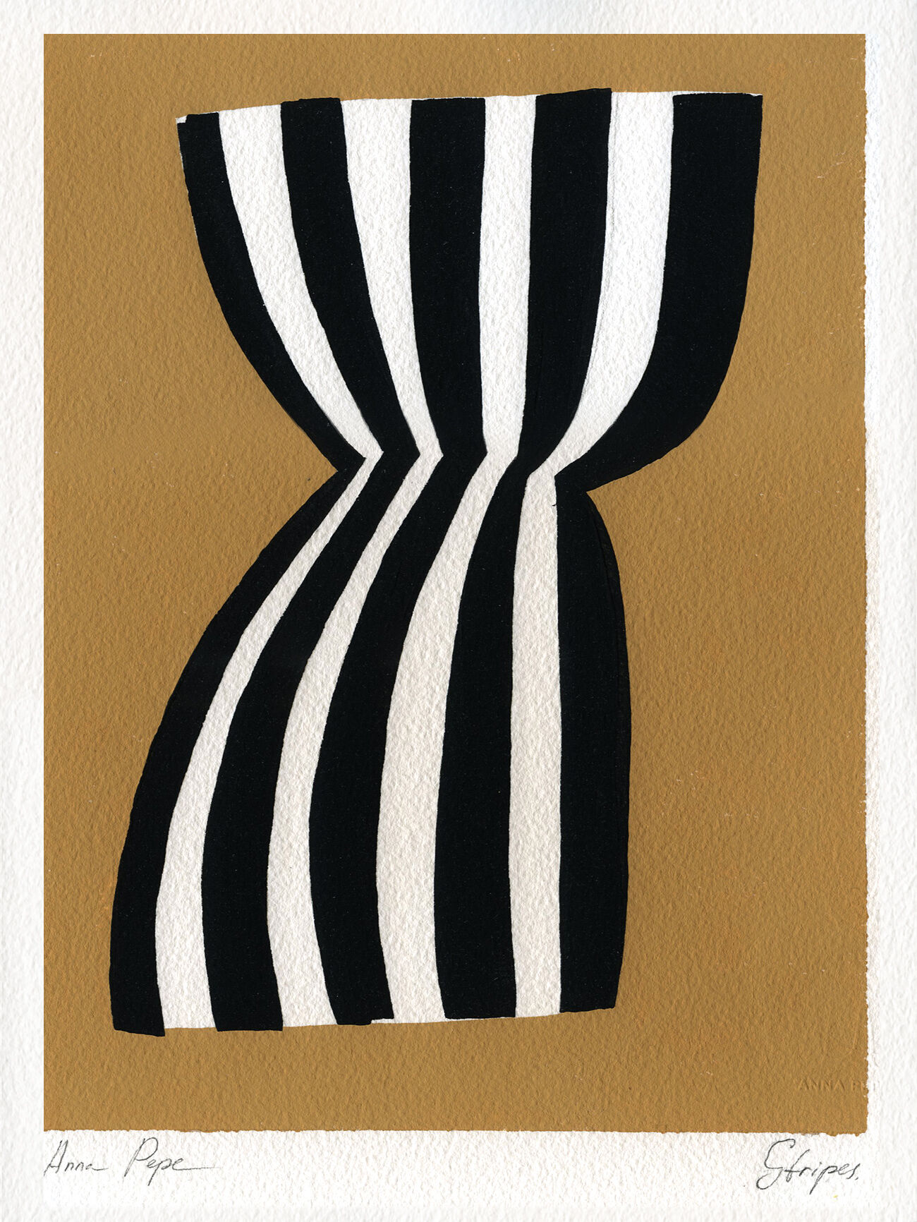 Original gouache painting "Stripes"
