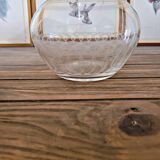 Guilloché crystal wine carafe (engraved) - early 1900s