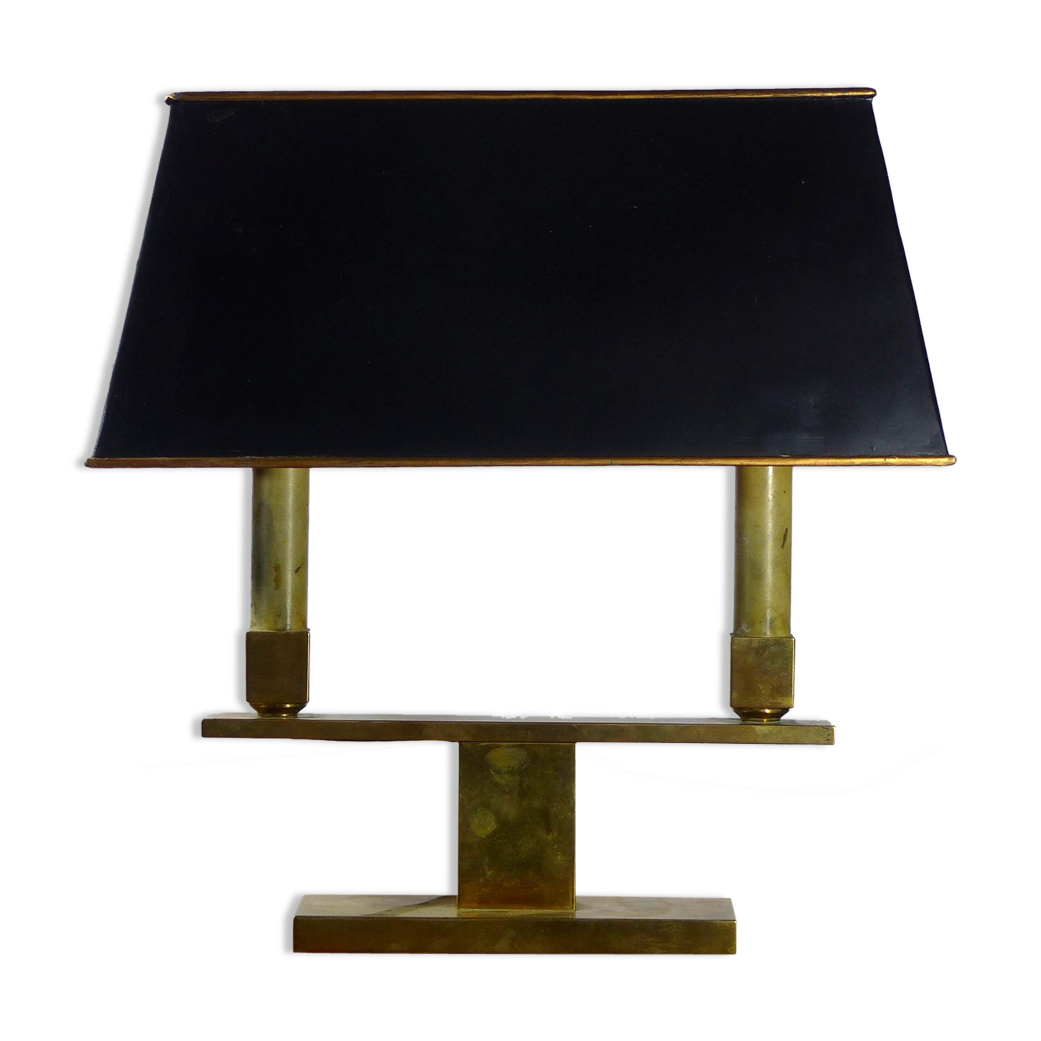 Modernist gilt bronze table lamp