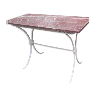 Bistro table in steel and marble circa 1820