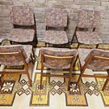 Set of 6 Scandinavian chairs year 70 vintage