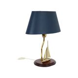 Brass Sailboat Table Lamp Maritime Lamp Hollywood Regency