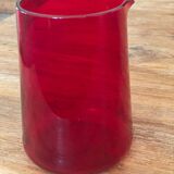 Red glass pitcher