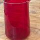 Red glass pitcher