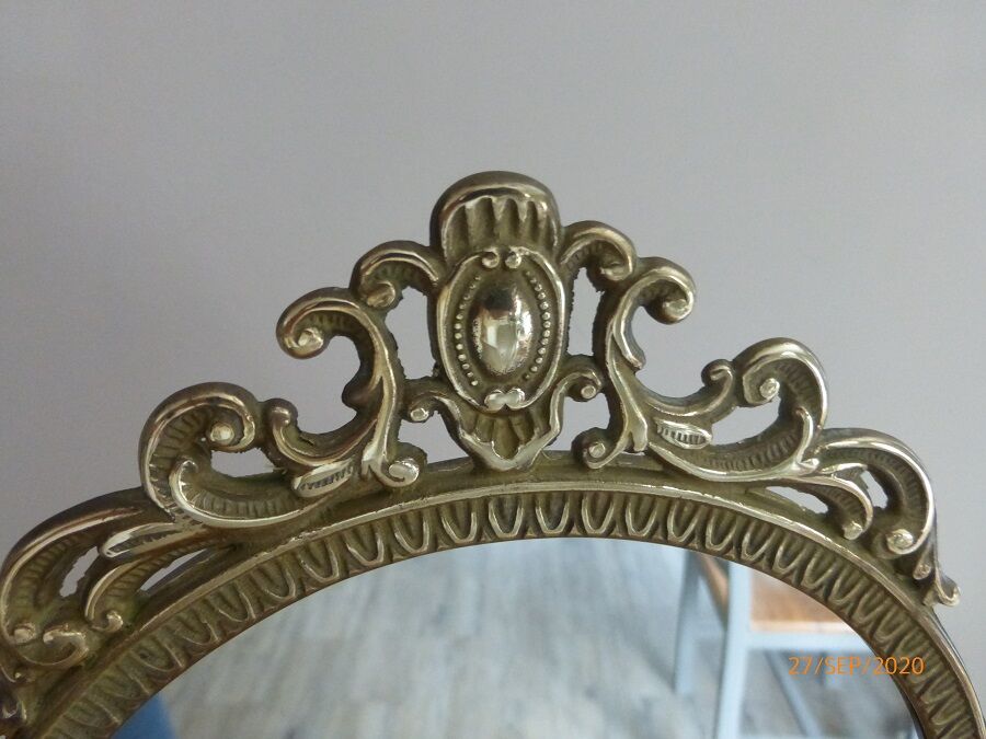 Brass psyche mirror 27x38cm