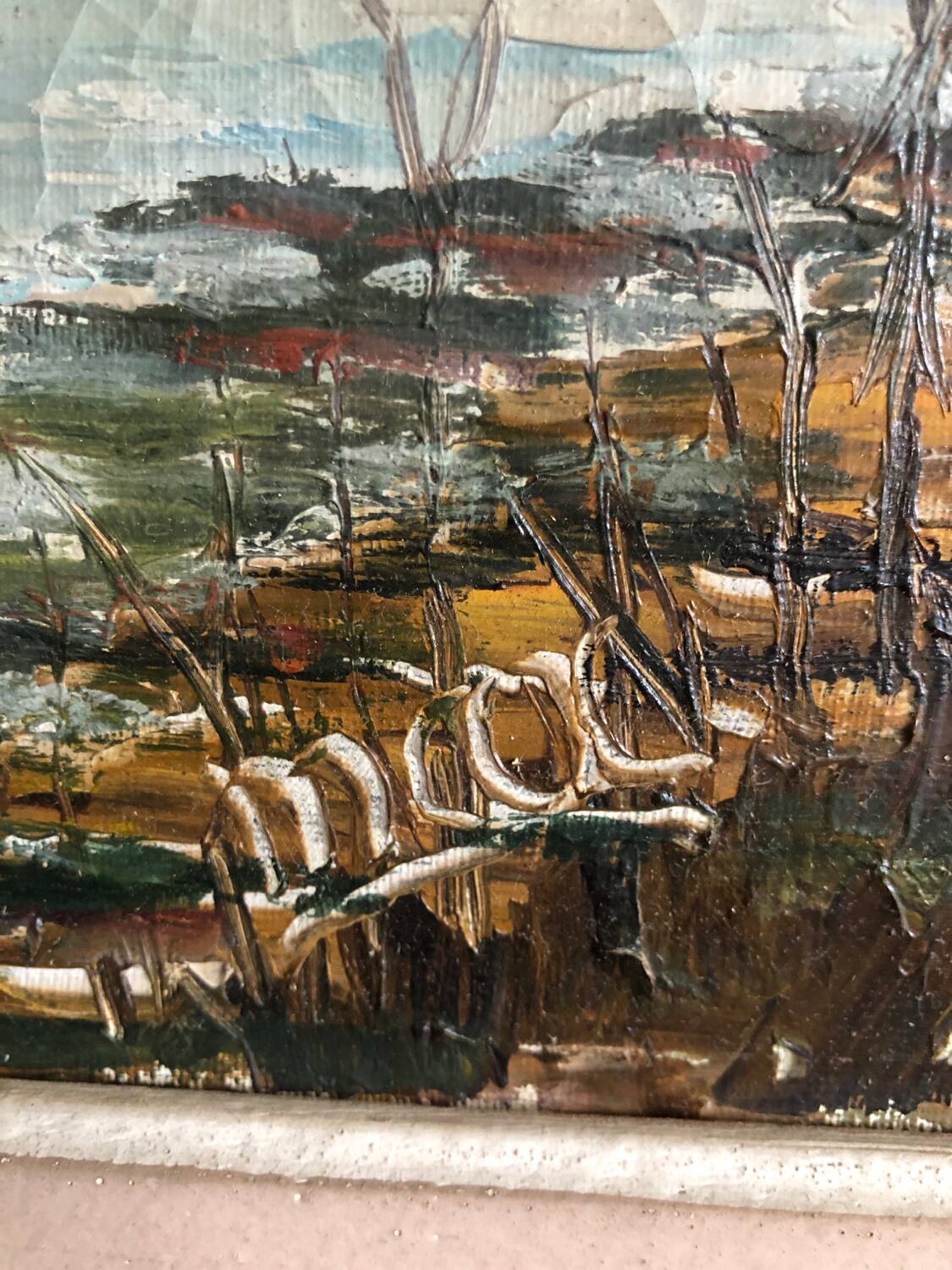 Oil on canvas landscape of Vendée