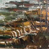 Oil on canvas landscape of Vendée