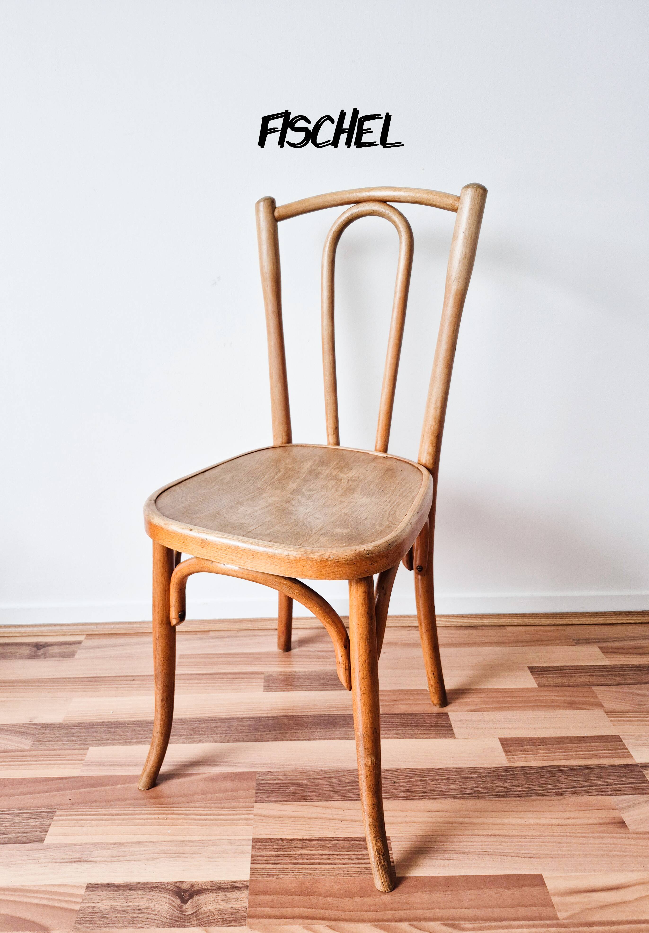 Turned wooden bistro chair, Fischel