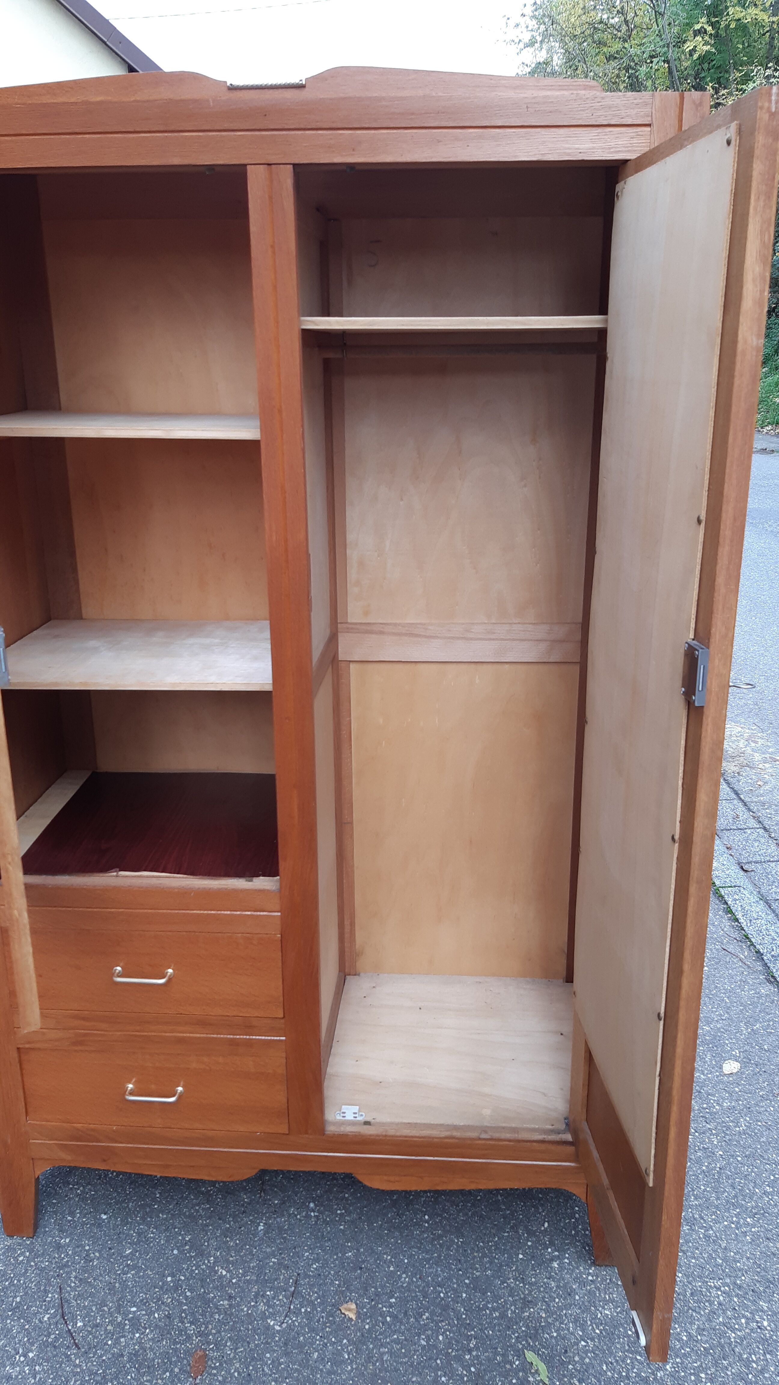 Parisian golden oak cabinet 1950