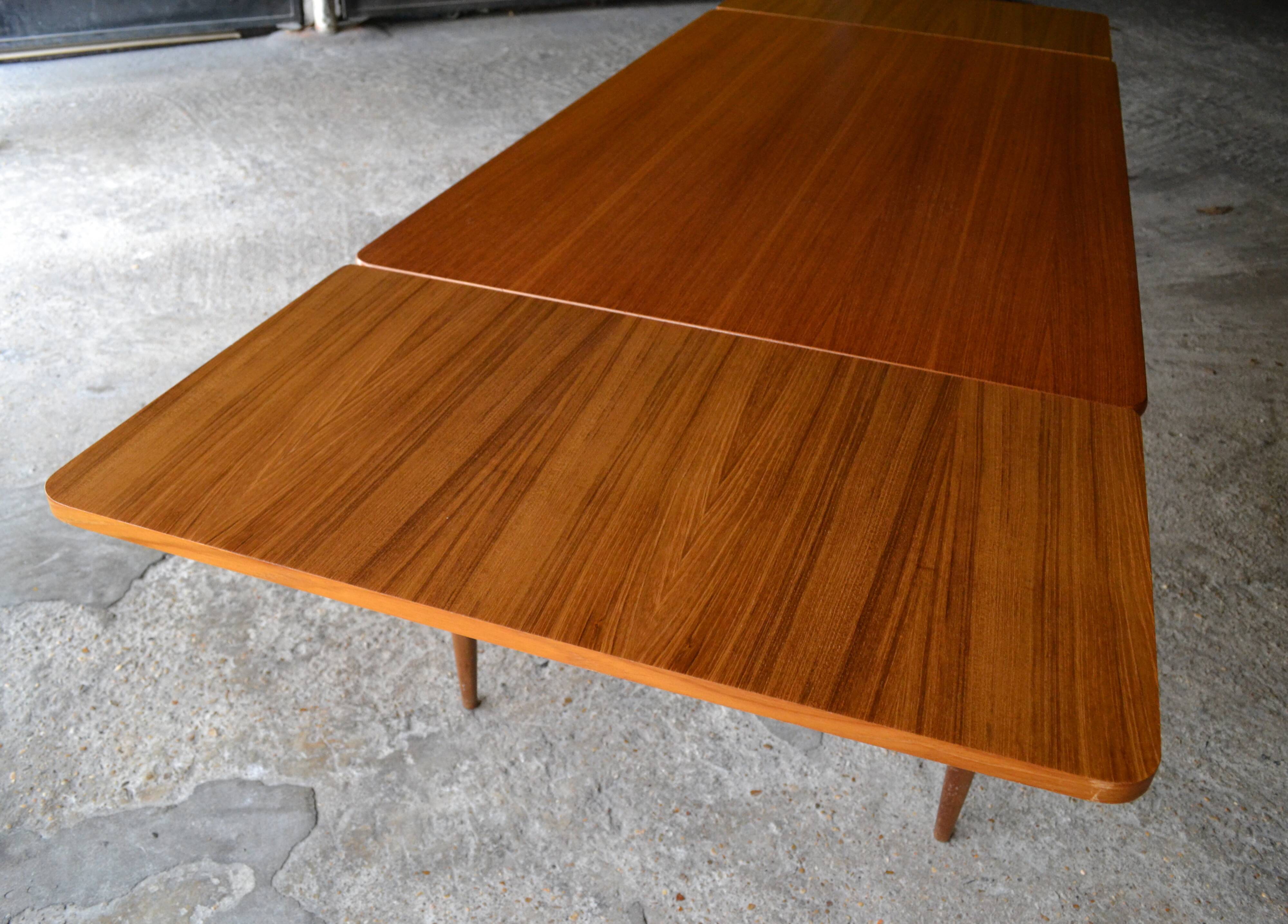 Scandinavian vintage teak extendable table