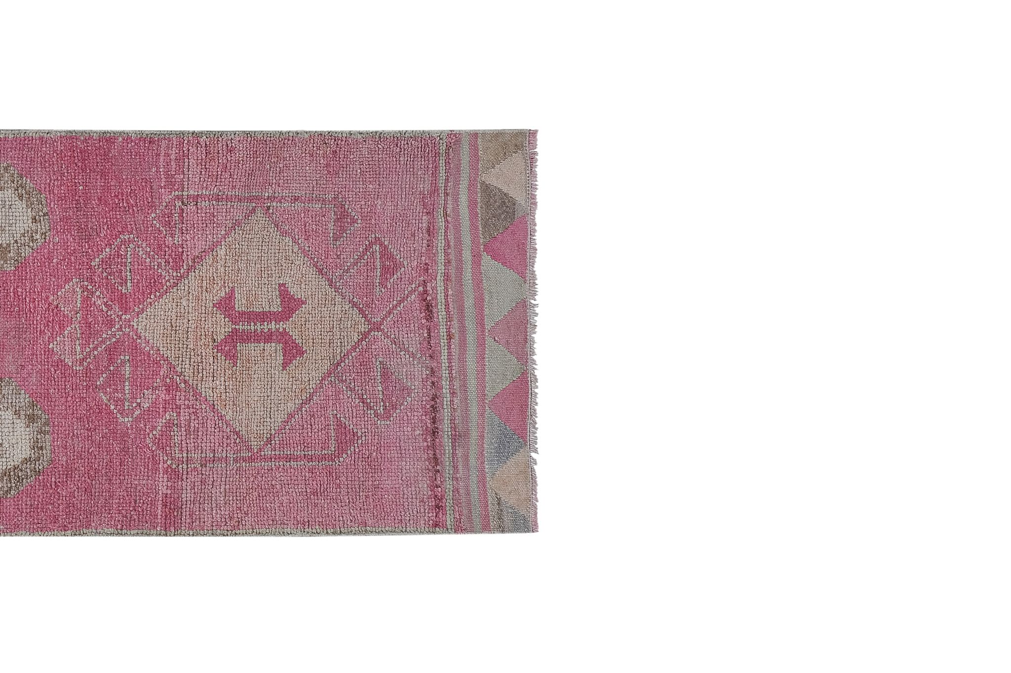 Vintage Turkish rug from Oushak, hand-woven 96x318 cm