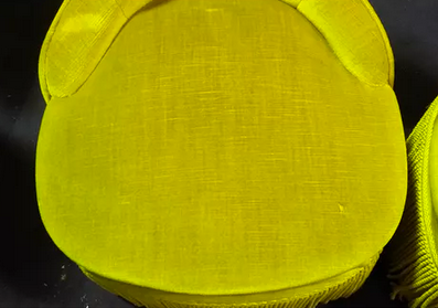 Set of 3 old gold yellow velvet heaters