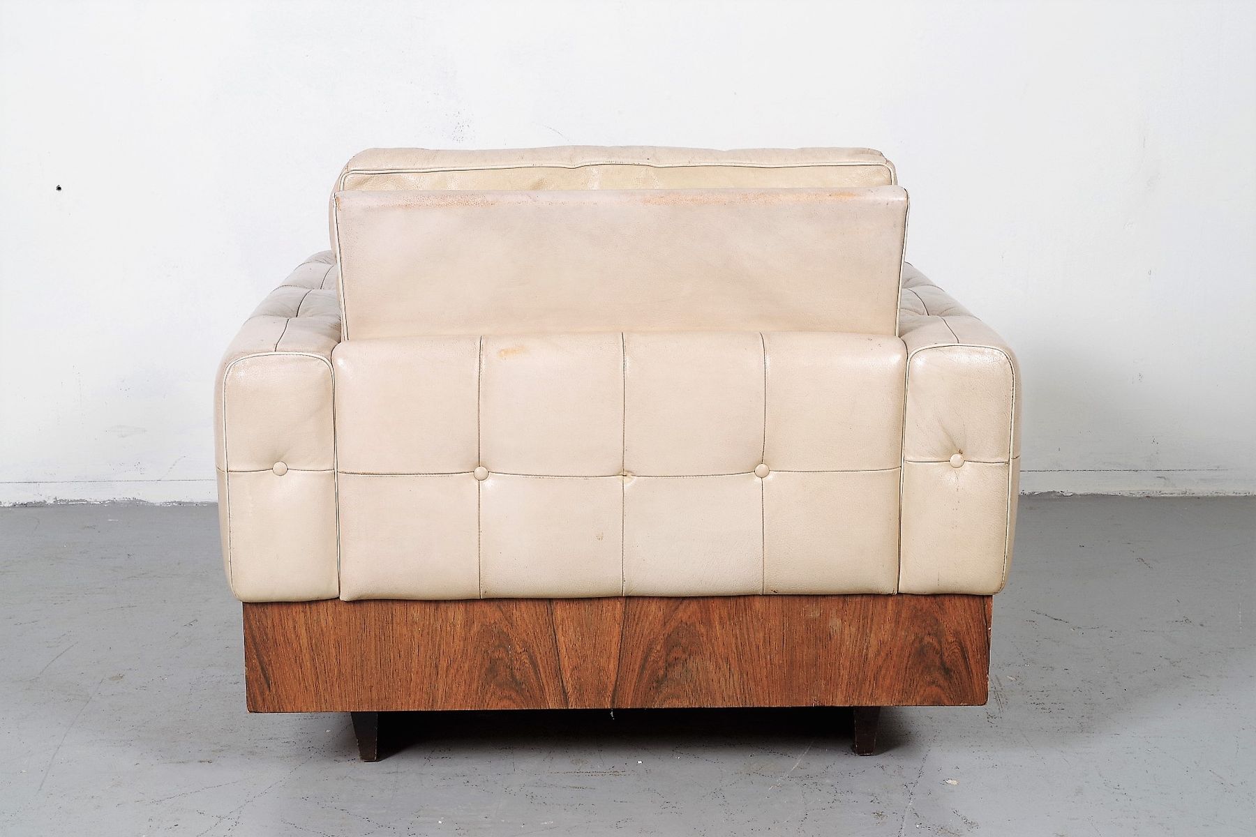 Vintage club chair in rosewood and leather