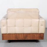 Vintage club chair in rosewood and leather