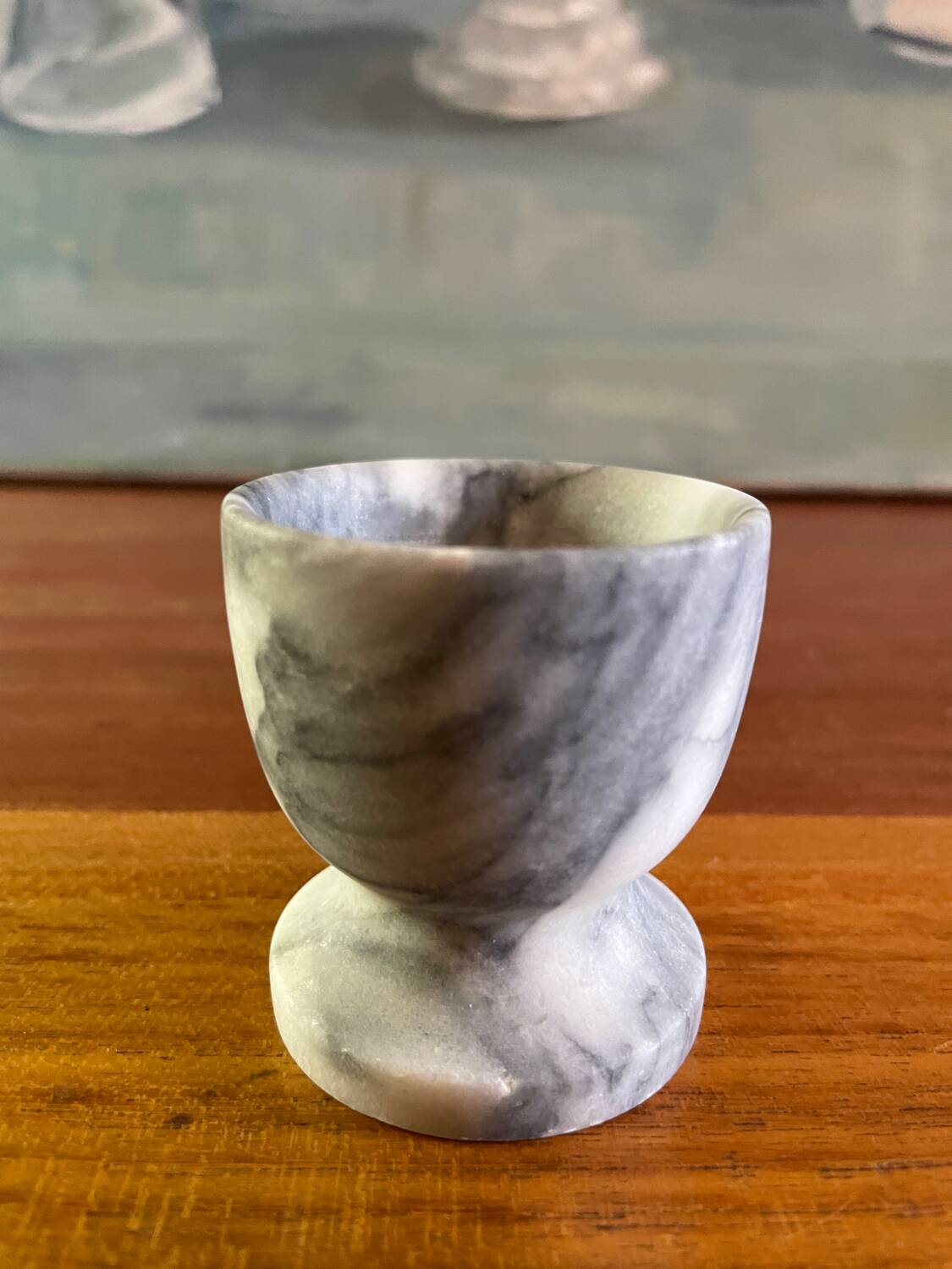 Matte marble egg cup