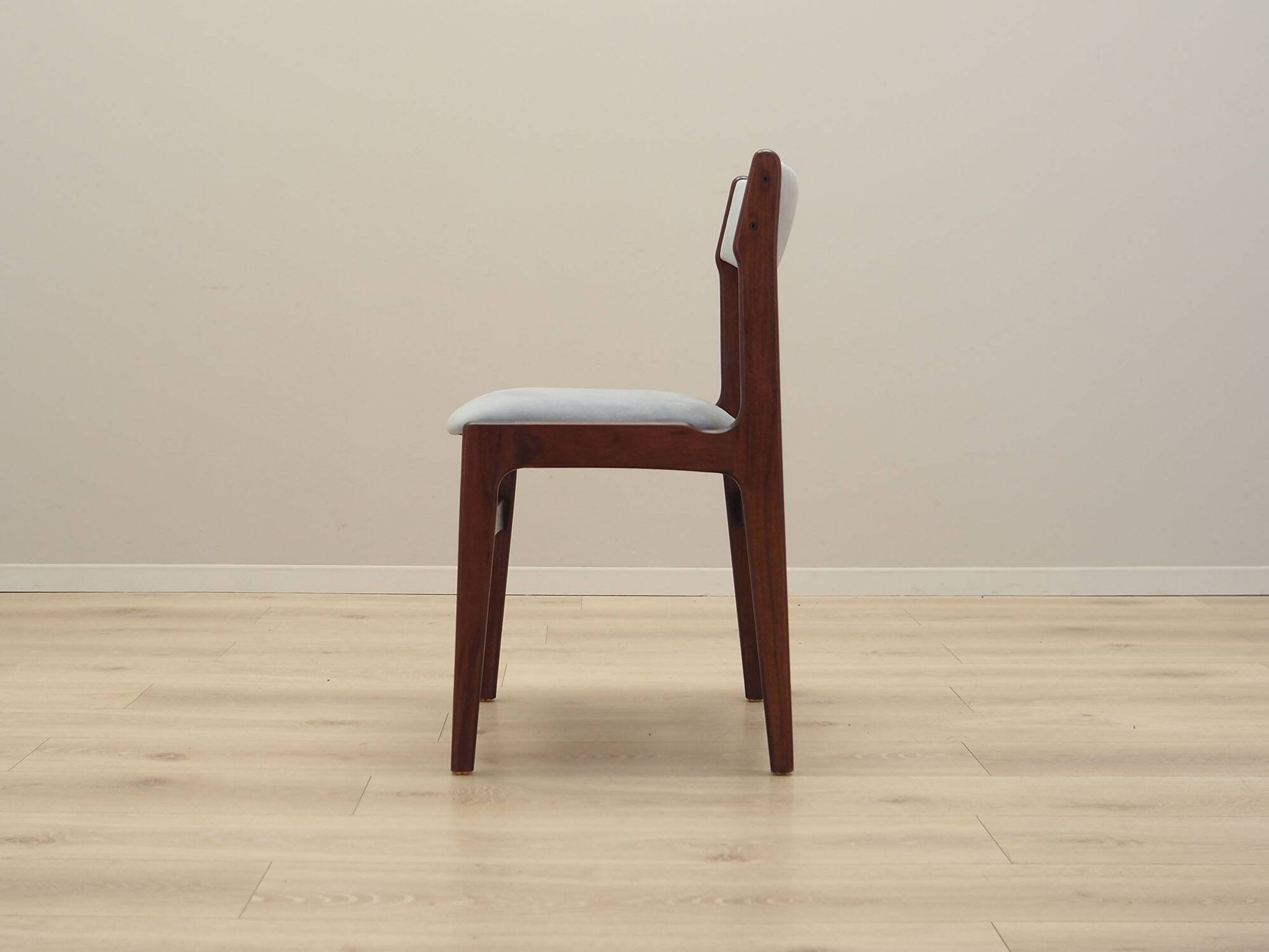 Set of four mahogany chairs, Danish design, 1970s, manufacture: Denmark