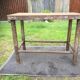 Vintage metal table from an industrial workshop for a makeover