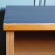 Brutalist bedside table in elm & laminate simat (doubinski brothers). 80's