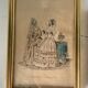 2 frames with old engravings “journal des demoiselles”