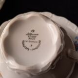 2 cups and saucers in german porcelain lehmann weiden (bavaria)