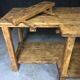 Old oak workshop table