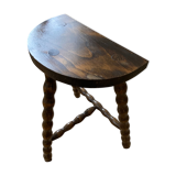 Tripod stool in old turned wood