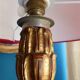 Venetian style lamp in golden wood