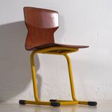 Yellow Retro Dining Chairs (Circa 1950). Set of 4