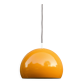 Grand lampadaire jaune suspendu, style espace, années 1980