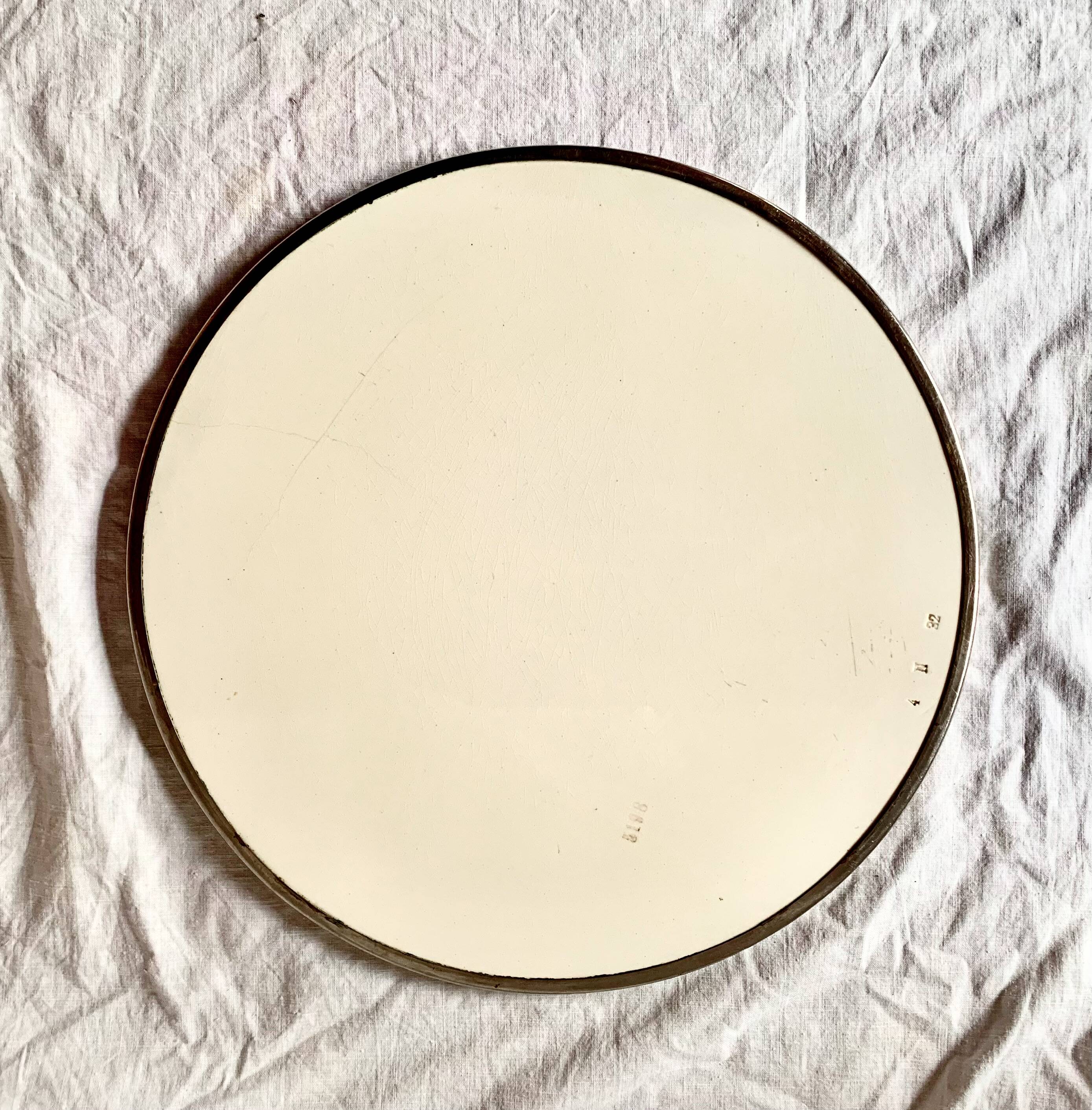 Antique ceramic trivet - floral decoration