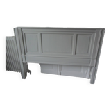 Headboard from the 1930s for a 160 bed in pearl gray patinated solid oak