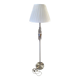 1990s design floor lamp – Brushed metal & crystals