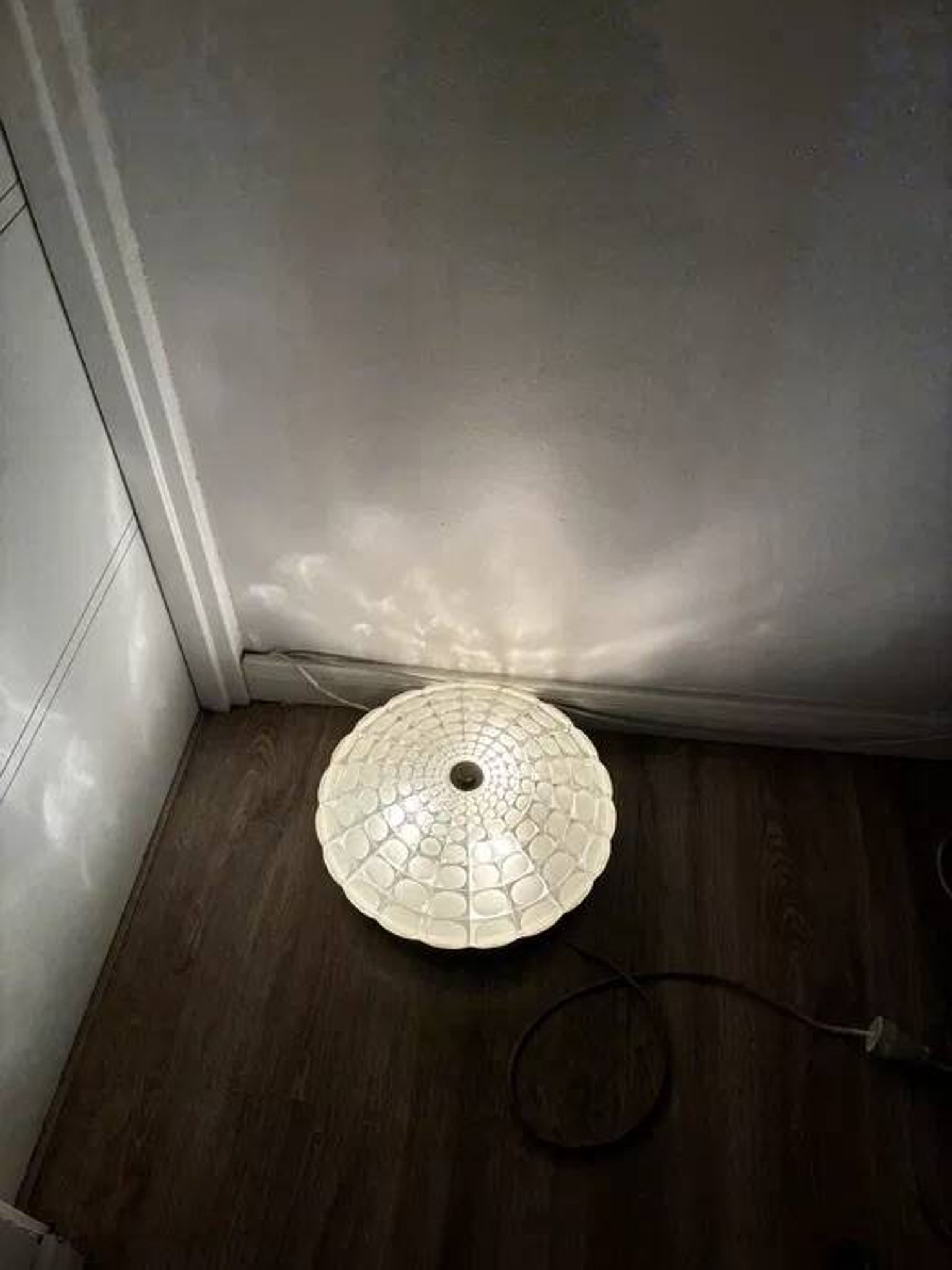 Vintage Peill & Putzler Optical Glass Flush Ceiling Lamp 1960s-70s