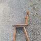Serie de 10 chaises bistrot vintage en bois massif