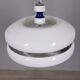 Vintage 1970s white plastic chandelier, Italian design