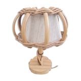Table lamp, bamboo and rattan, vintage, 60