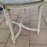 Table basse ancienne style louis xvi avec plateau marbre