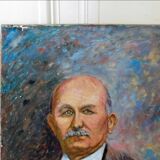 Anonymous portrait of a pensioner oil on canvas