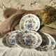 Set of 4 dessert plates Sarreguemines France – model Touraine