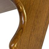 Vintage wall shelve rack bookshelf in oak wood minimalist